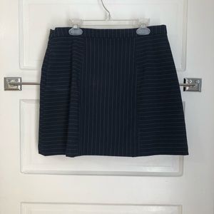 Navy Pinstriped Skirt